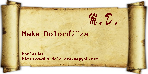 Maka Doloróza névjegykártya